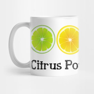 Lime Lemon Orange Vitamin Citrus Wheels of a Power of Juice Health Food choices and living Greenway for your own strong Health benefits and vitality life Mug